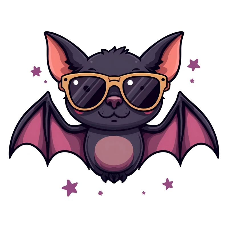 Coole Fledermaus mit Sonnenbrille