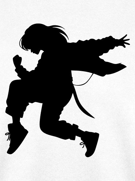 Breakdance B-Girl Silhouette in Action