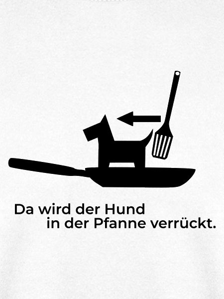 Hund in der Pfanne verrueckt
