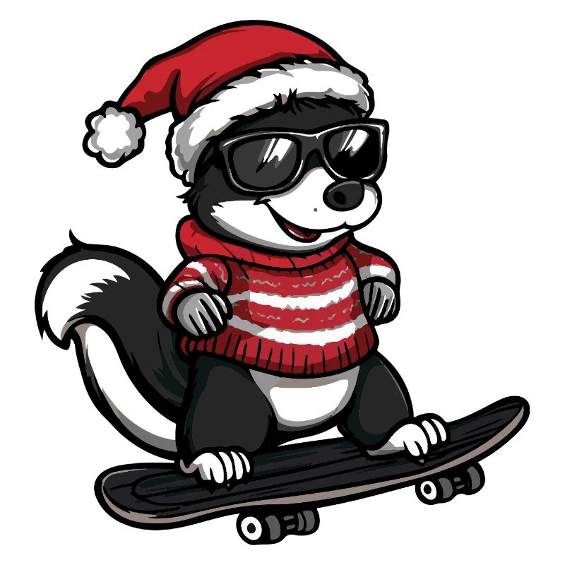 Stinktier Weihnachten Lustig