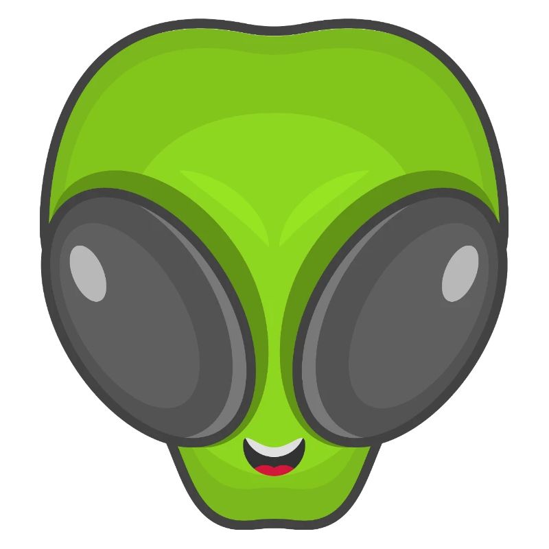 Green Alien Head