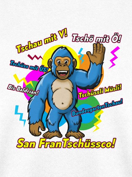 Bunter Bigfoot Abschiedssprüche. Wortwitz