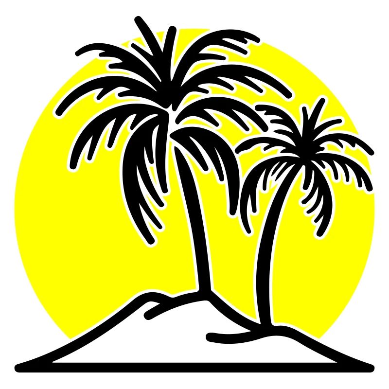 Palmen Symbol Strand Insel