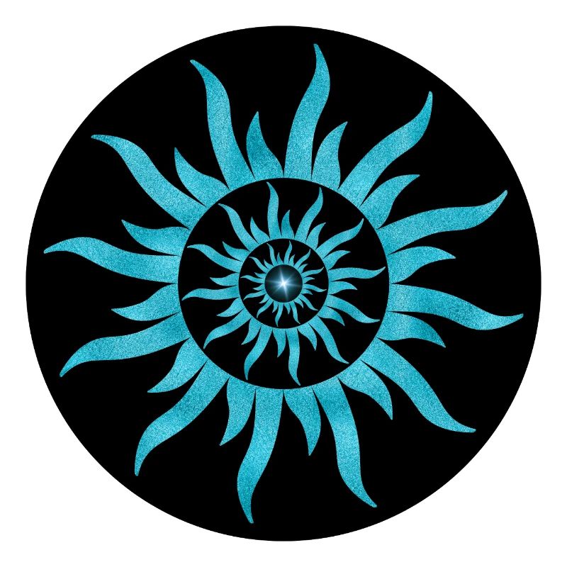 Sonne Spirale Blauer Saphir