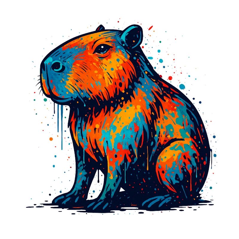 Farbenfroher Hippo Splash