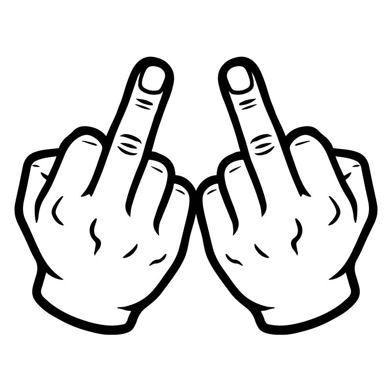 Hand Mittelfinger Frech