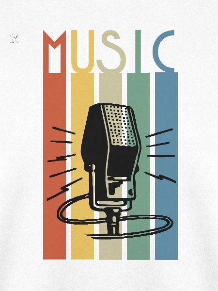 Retro Mikrofon Musikstreifen