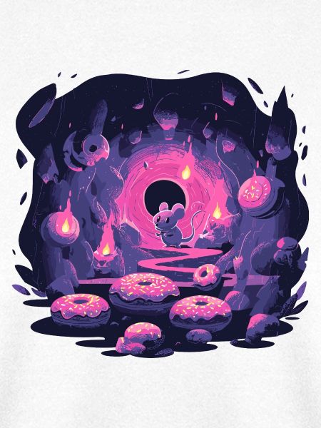Neon Mäusehöhle mit Donuts