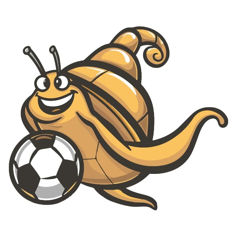 Schnecke Maskottchen Fußball