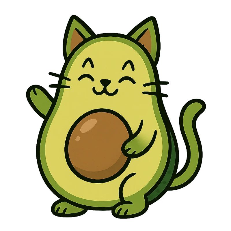Avocado Katze Sti lustige witzige