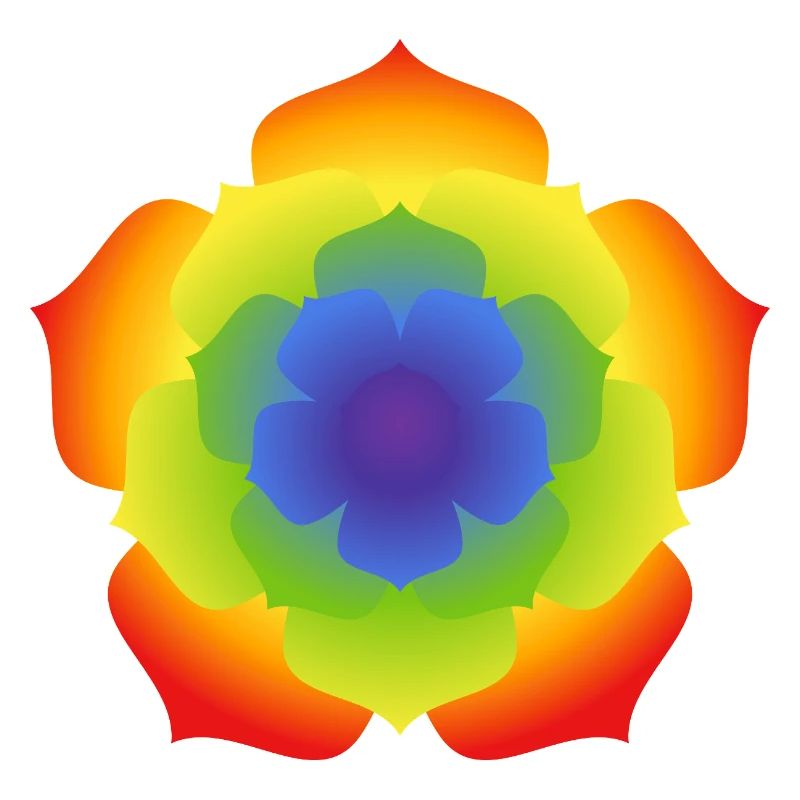 Regenbogenlotus-Mandala-Blüte