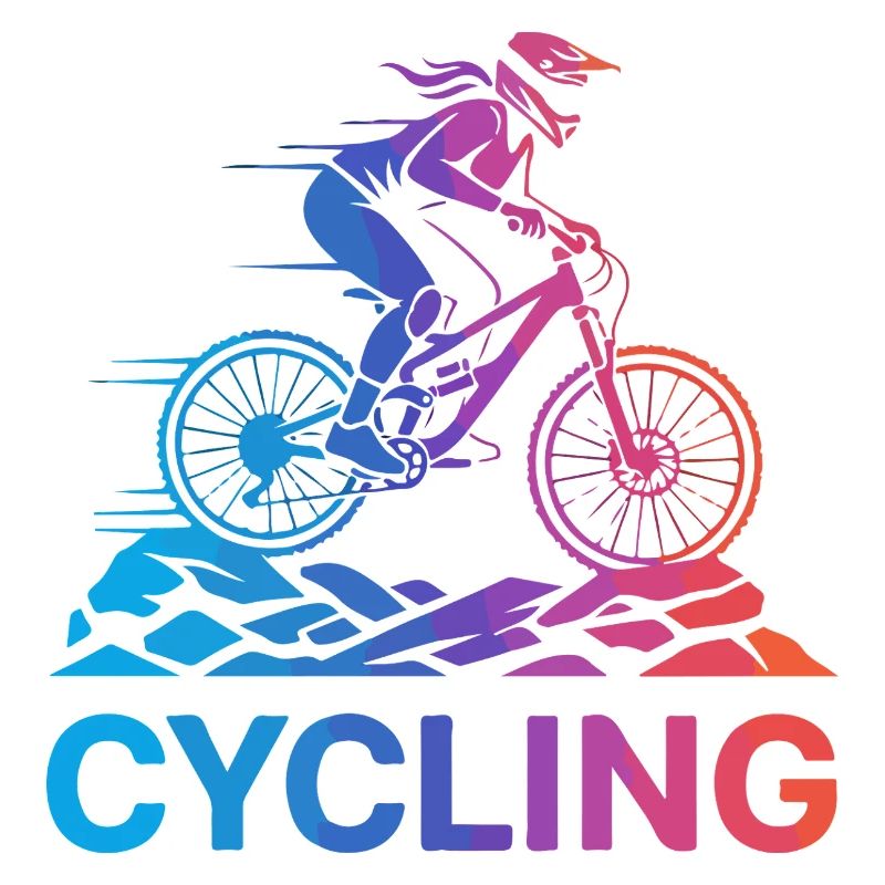 Cycliste en pente sur un sentier accidenté