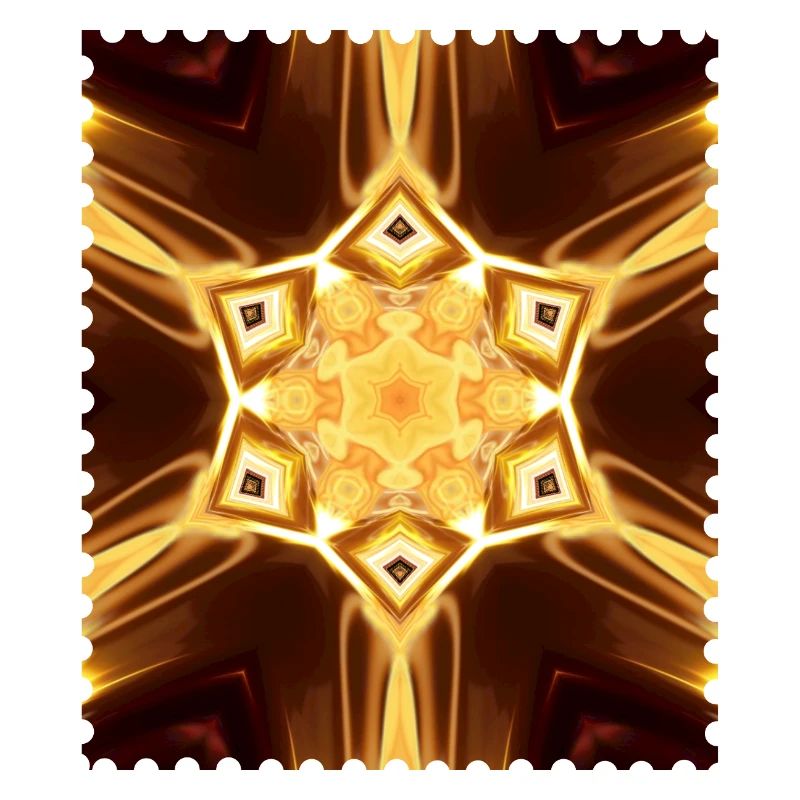 Goldenes Sternenmandala
