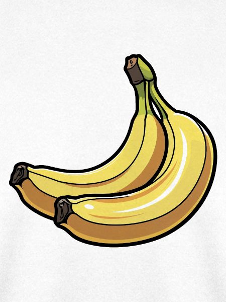 Leuchtende Bananen Cartoon