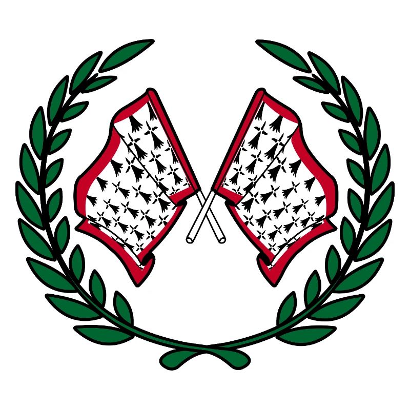 Limousin-Flaggen-Lorbeerkranz