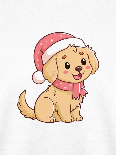 Weihnachts-Golden Retriever-Welpe