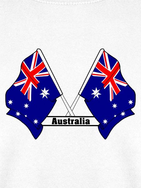 Australien kreuzte Flaggen