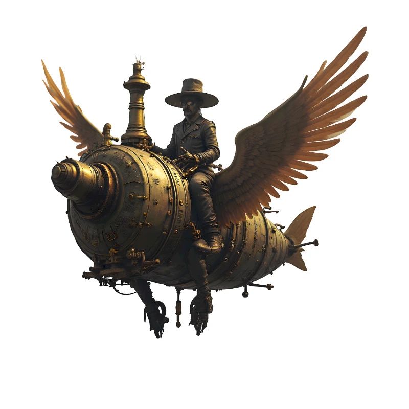 Steampunk Ranchflug mit Flügeln