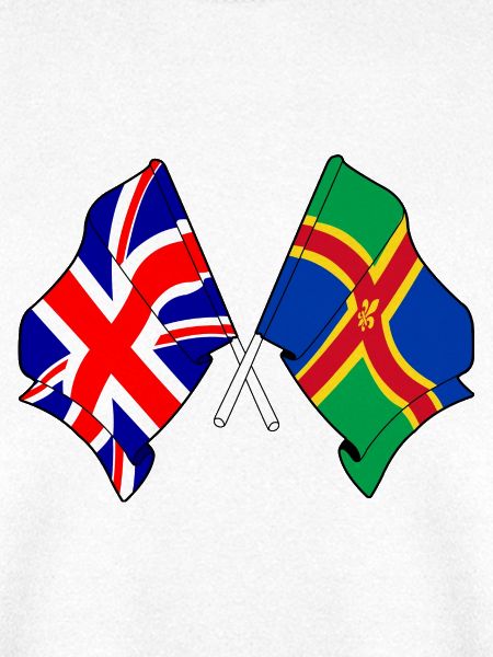 Lincolnshire-Flagge + Großbritannien