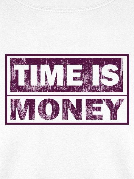 Zeit ist Geld – grafischer Textdruck