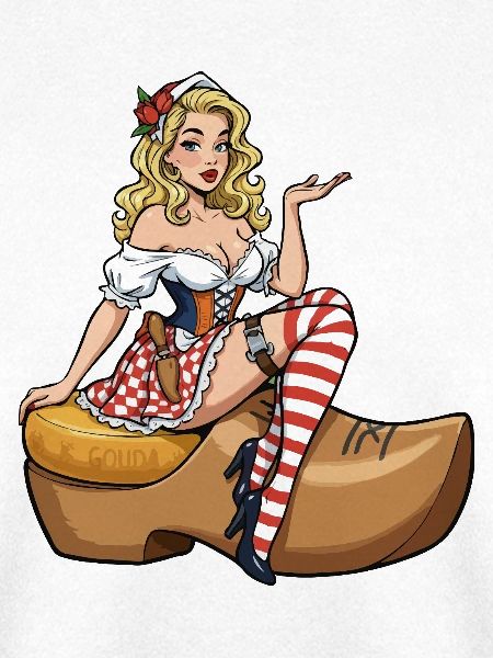 Holland-Pin-up in Verstopfung