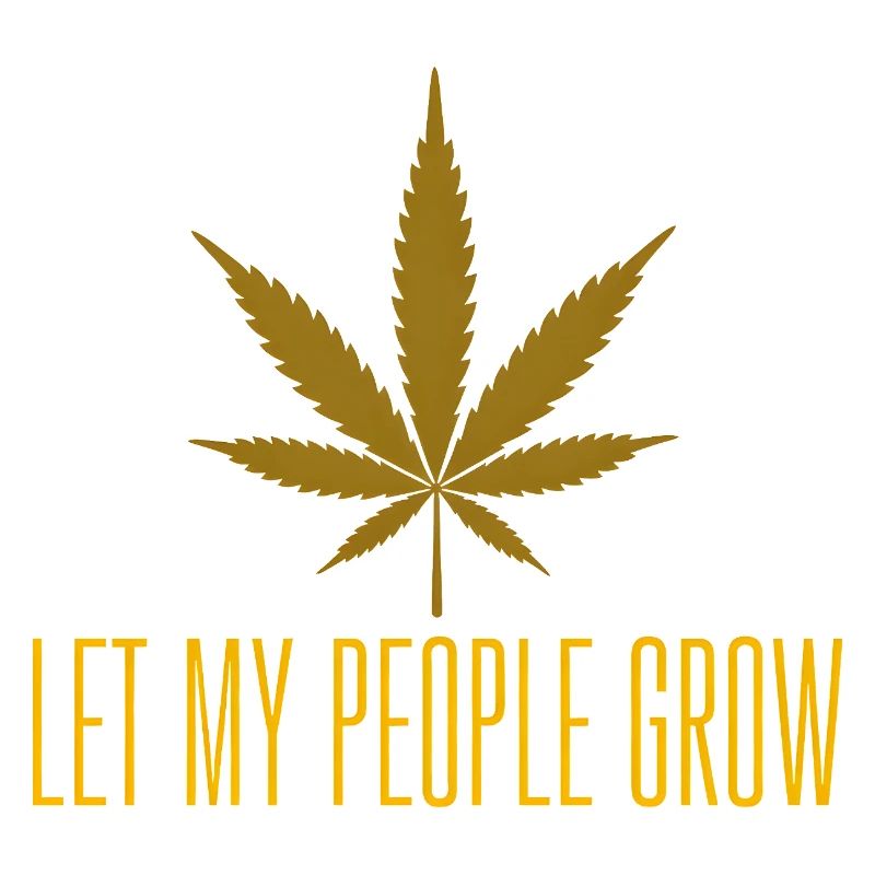 Feuille de cannabis dorée laisse mon peuple pousser