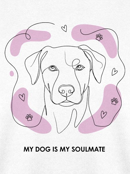 Hund Soulmate Line Art