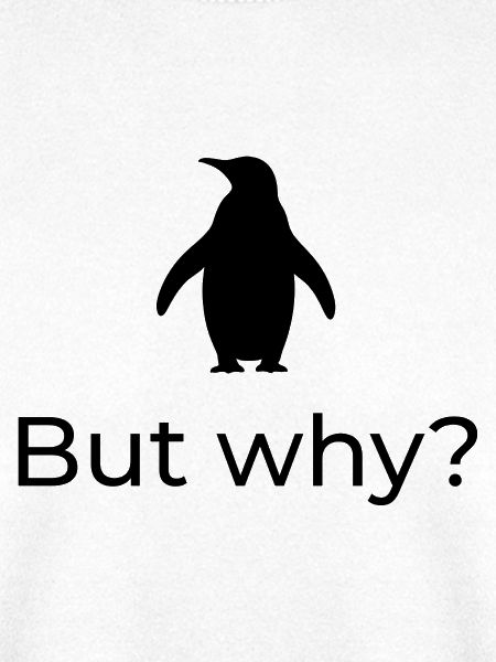 Aber warum? Viral-Nihilist-Pinguin-Design