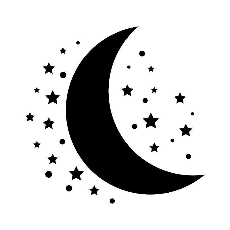 Mond und Sterne