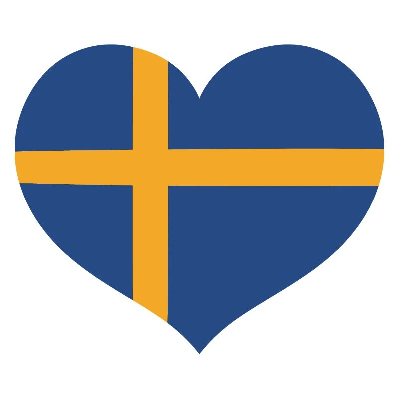 Schwedisches Flaggenherz