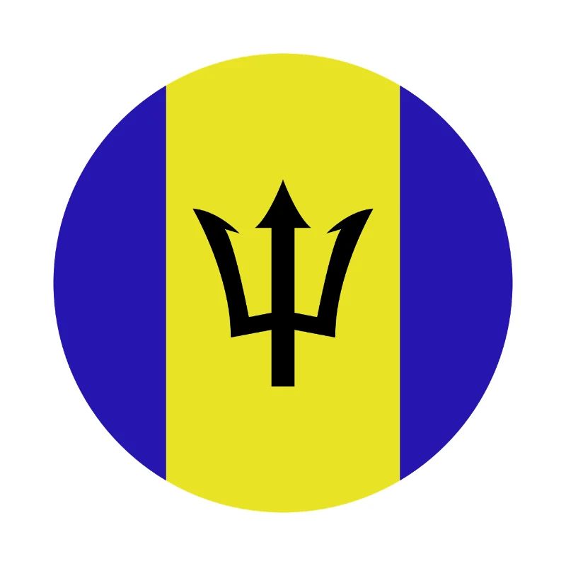 Runde Barbados-Flagge