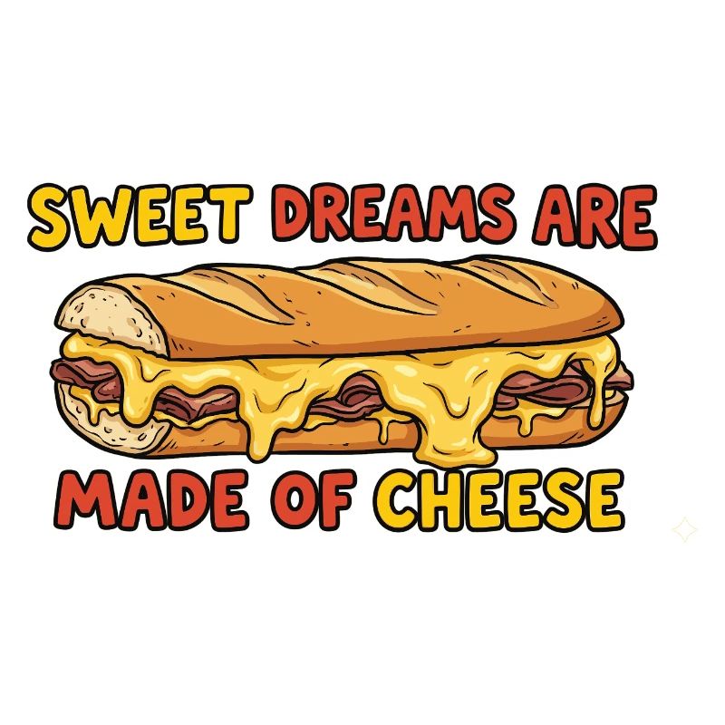 Lustiges Käse Sandwich Spruch Design