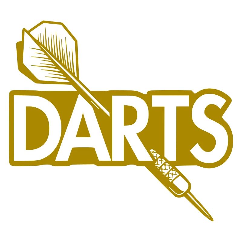 Darts Dartpfeil durch Schrift Logo