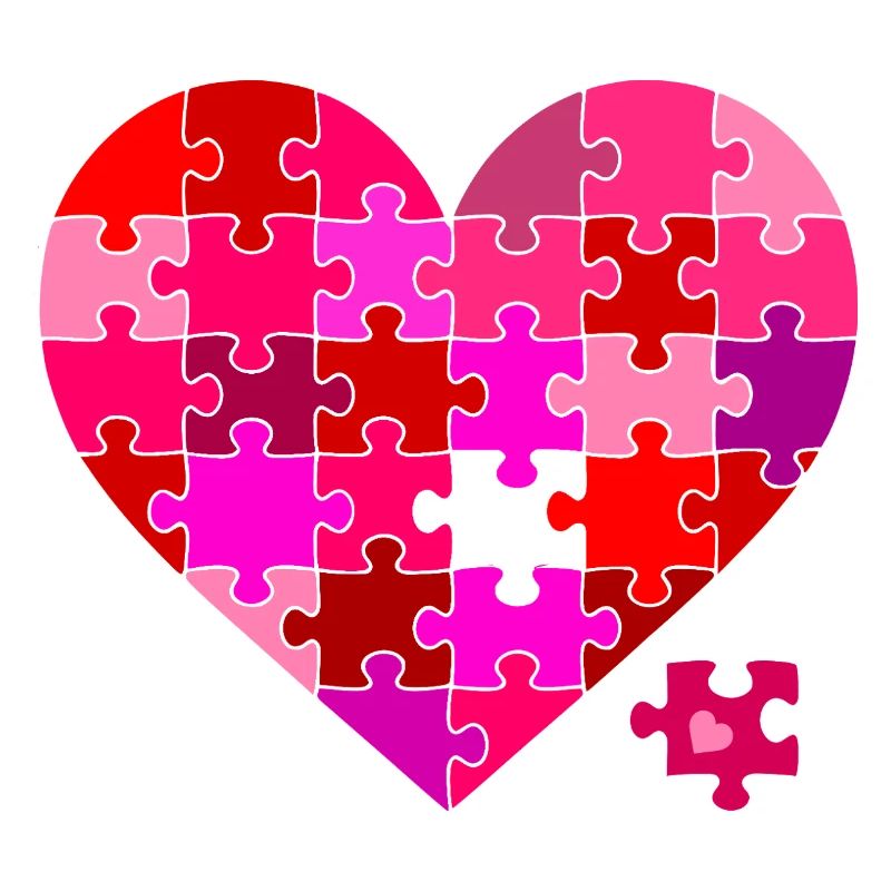 Herz Puzzle Farbexplosion