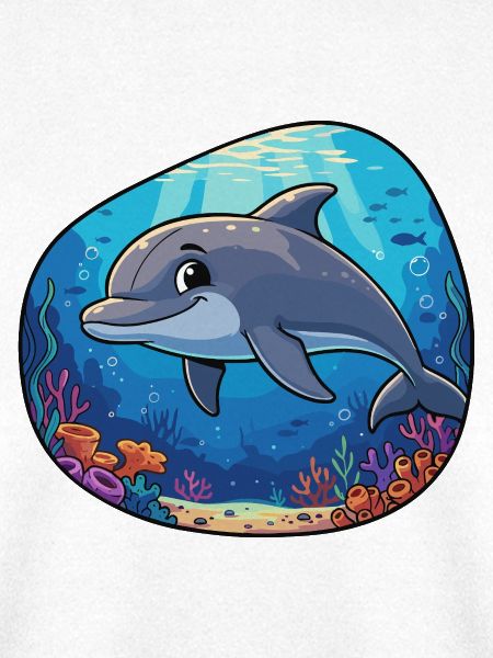 Unterwasser-Delfin im Korallenriff