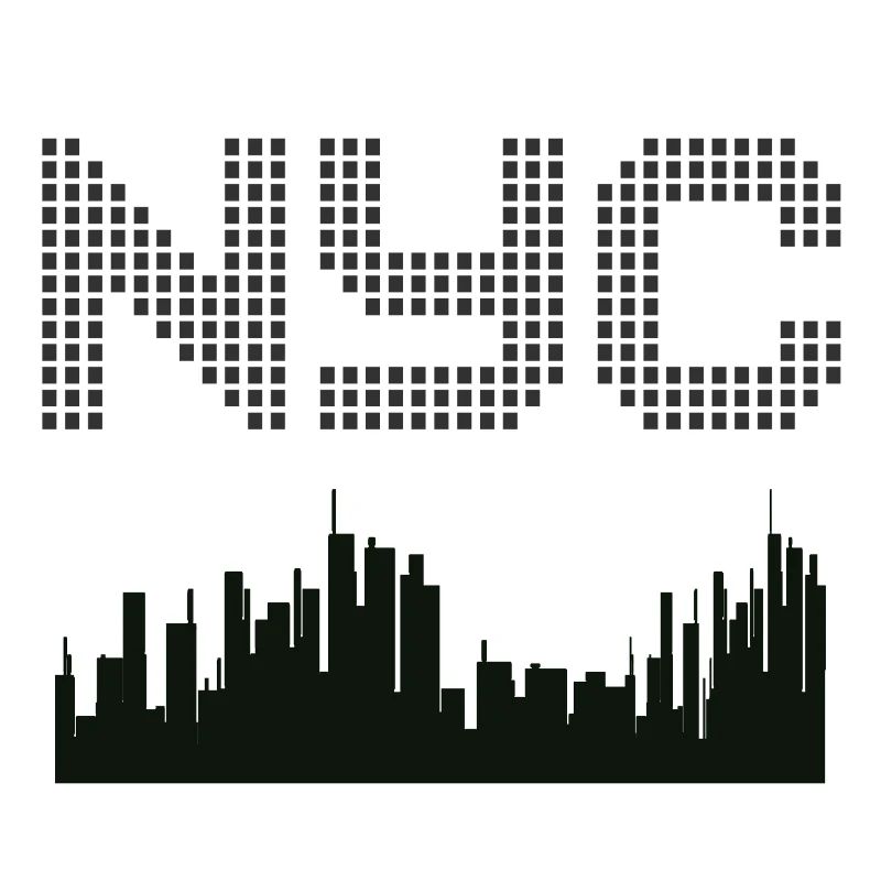 New York Pixel Skyline