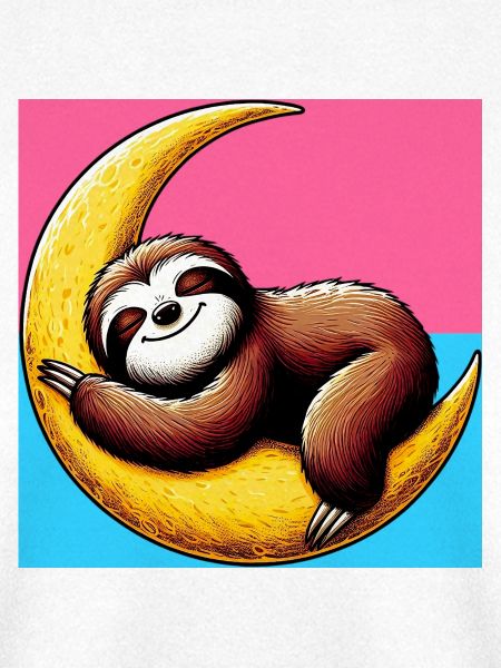 Faultier schläft auf dem Mond