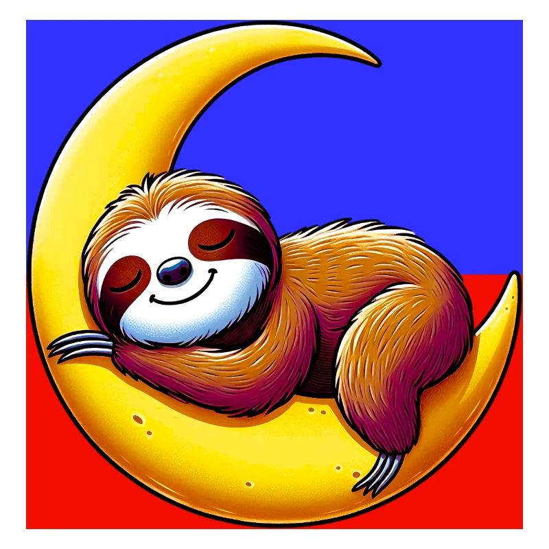 Faultier schläft auf dem Mond