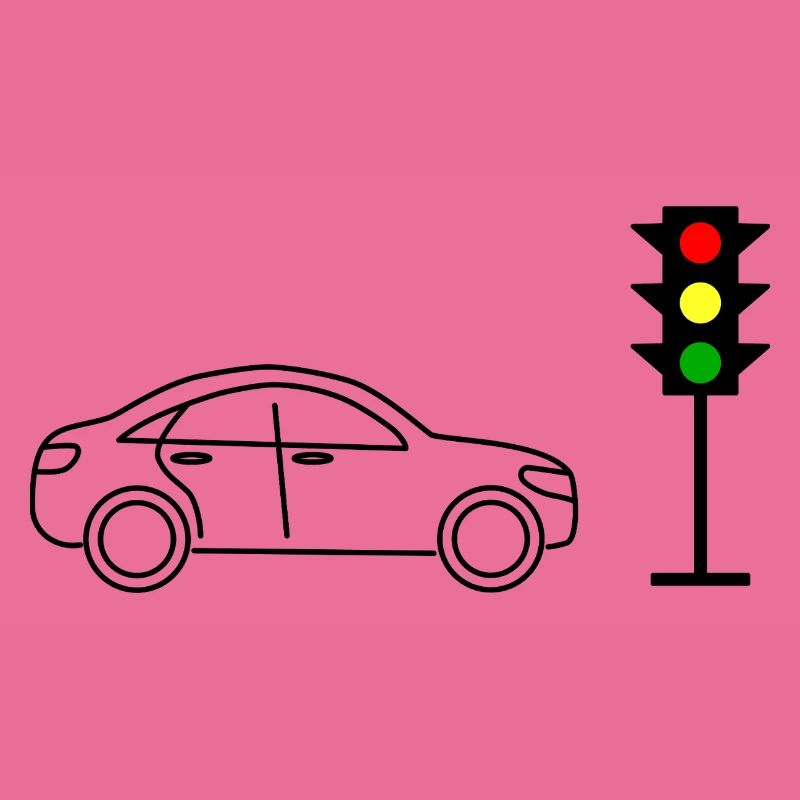 Ampel mit Auto