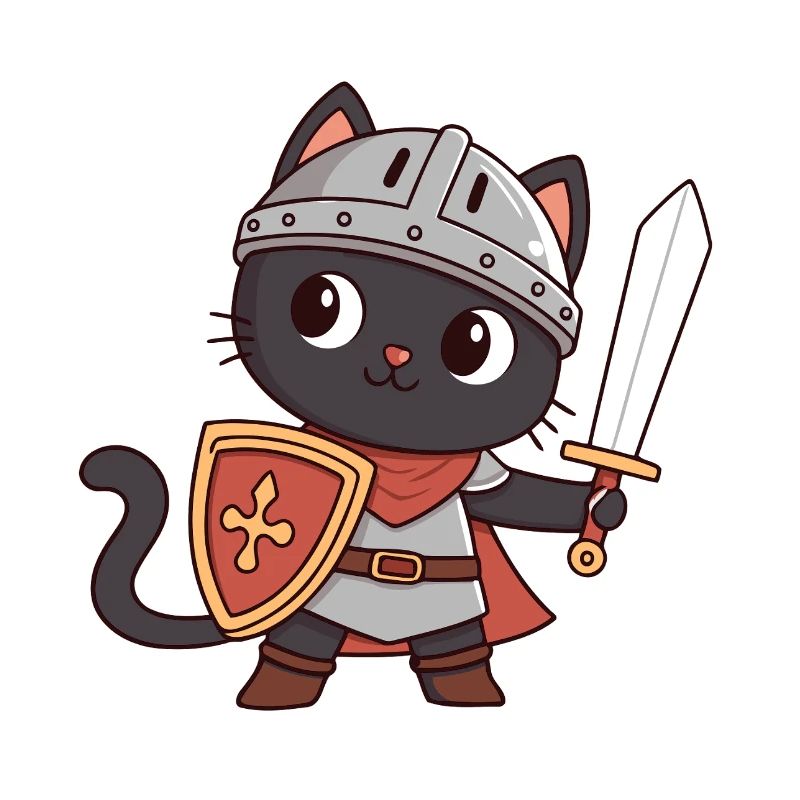 Schwarzer Katzenritter