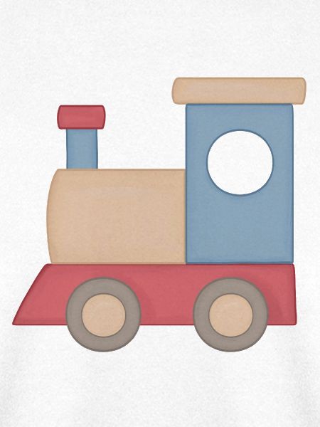Kunterbunter Spielzug Illustration Eisenbahn