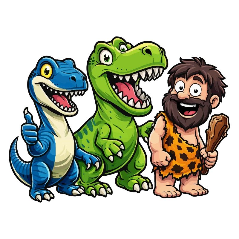 Dino Freunde Höhlenmensch Steinzeitspaß