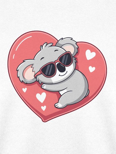 Solar-Koala auf Pink Heart