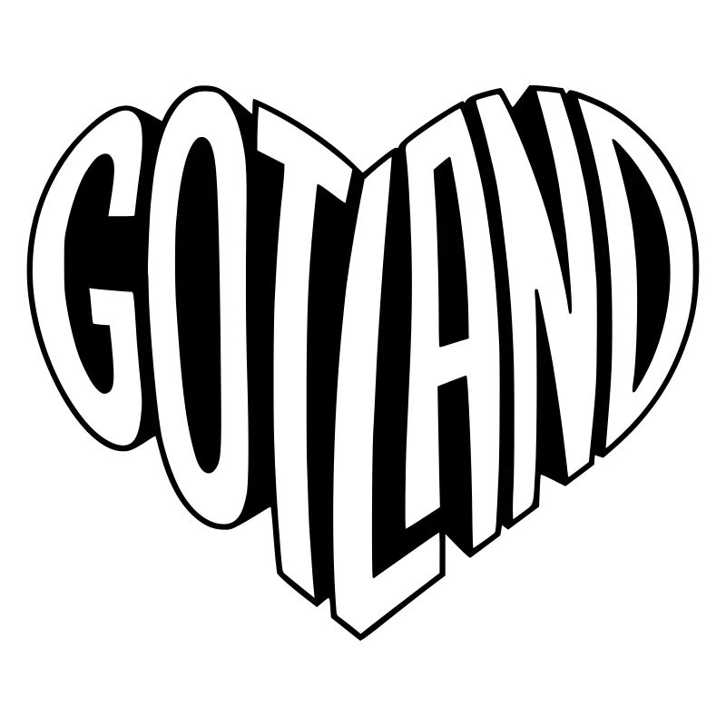 Gotland, Schweden Schriftzug Herz