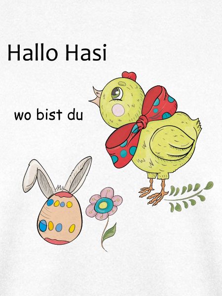 Osterhuhn mit Schleife