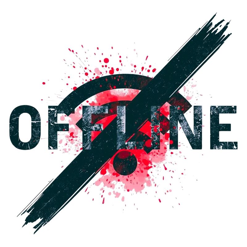 Chronically Offline - Digital Detox Art