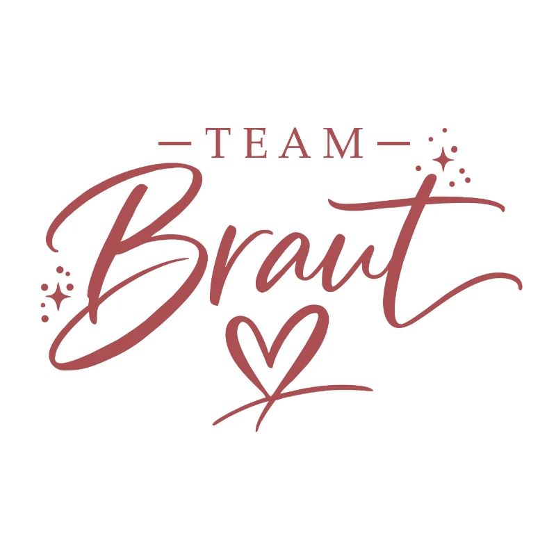Team Braut Logo mit Herzschrift