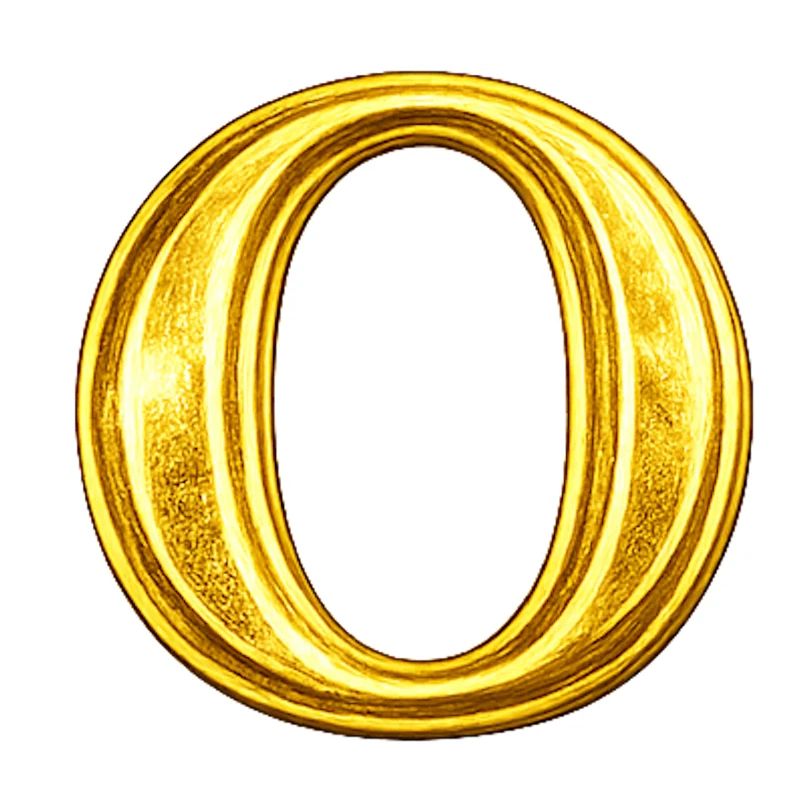 Goldenes Ring-O Design