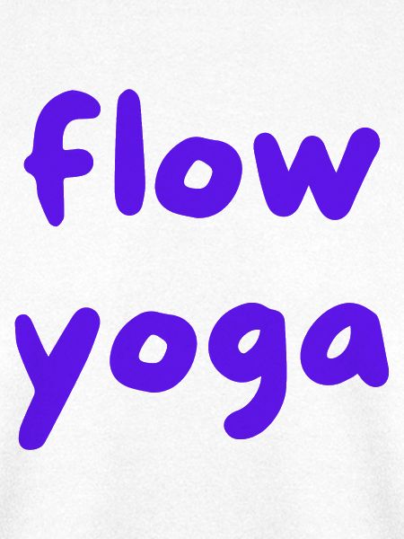 Flow Yoga Handlettering Purpur