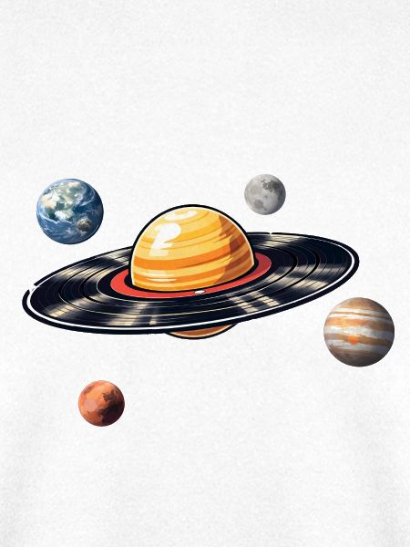 Schallplatten Planet im Weltraum
